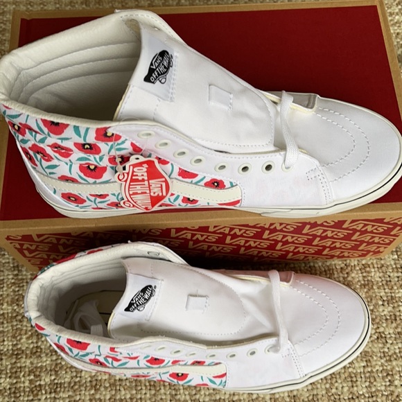 Vans Sk8-Hi Flowers True White Men’s - Picture 4 of 16